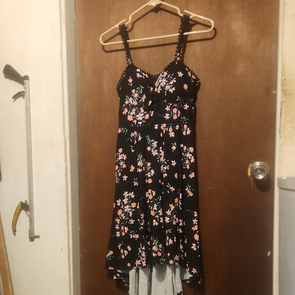 No Boundaries Black High-Low Sleeveless Sundress